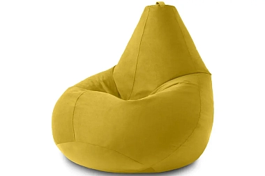 Кресло-мешок Груша Миди 2XL (Велюр / Желтый)
