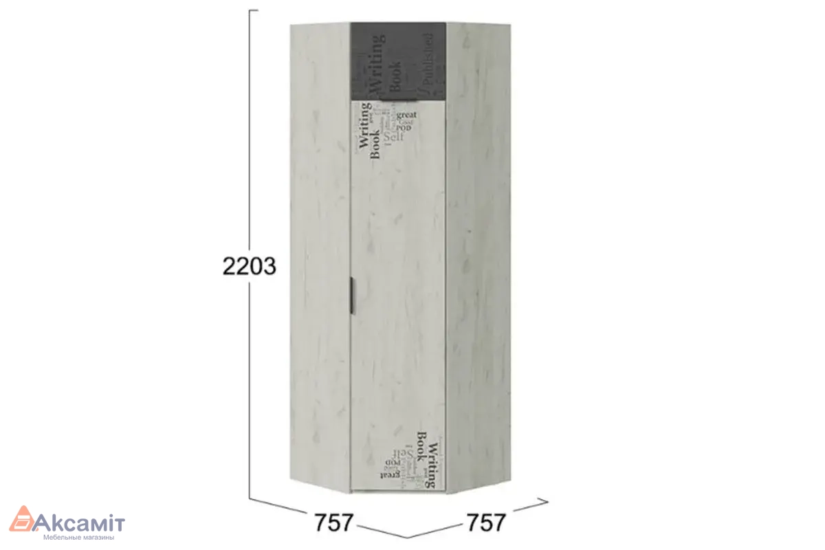 Шкаф угловой Оксфорд-2 ТД-399.07.23 (Матера/Дуб крафт белый с рисунком)