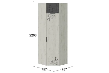 Шкаф угловой Оксфорд-2 ТД-399.07.23 (Матера/Дуб крафт белый с рисунком)