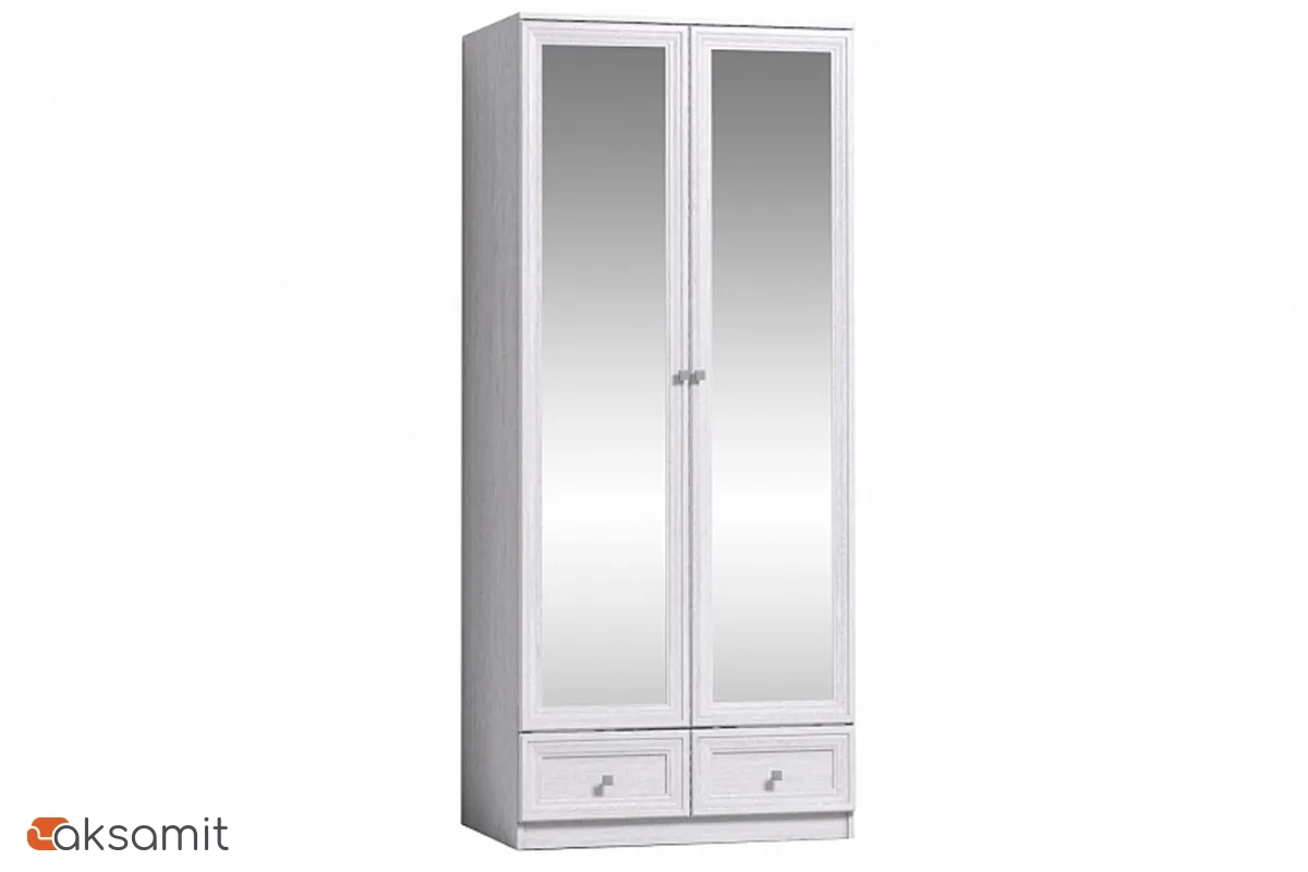 Paola 73 Шкаф для одежды и белья зеркало Ясень Анкор светлый фото