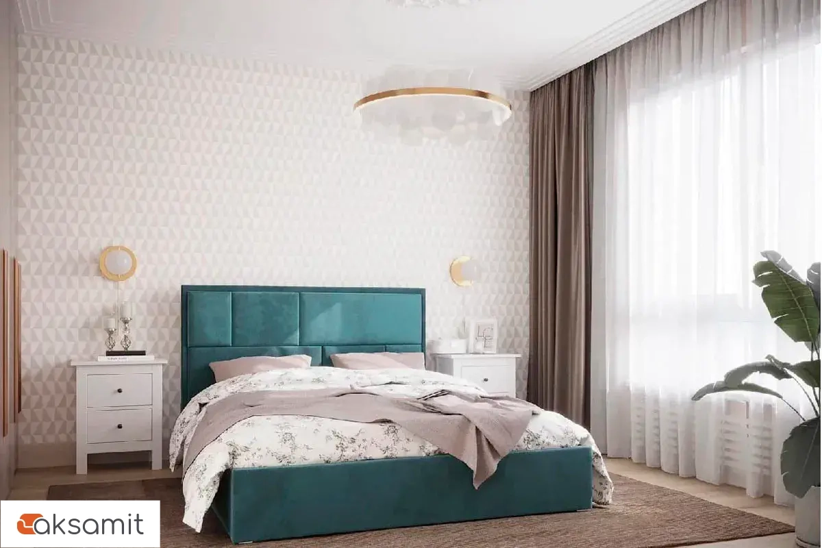 Кровать Madison без орт. основания 160х200 (Велюр/Бирюзовый) 72305908 Кровать Madison без орт. основания 160х200 (Велюр/Бирюзовый) 72305908