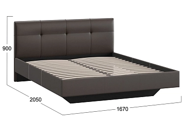 Двуспальная кровать Элис с мягкой обивкой Тип 1 160х200 (Темная) фото