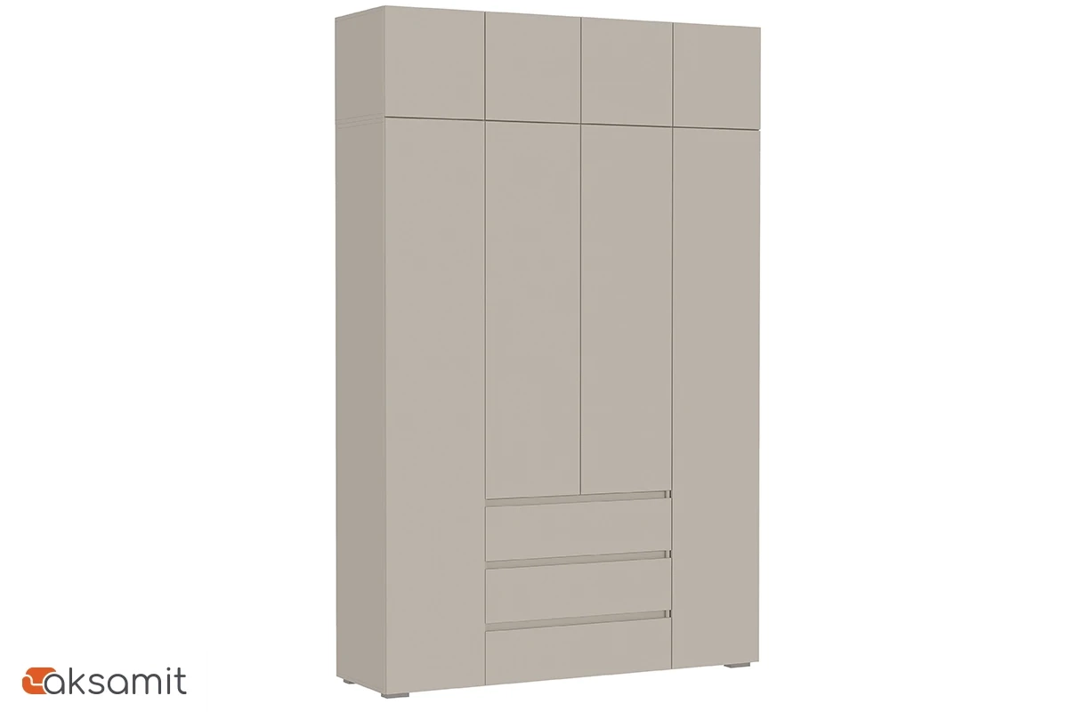 Шкаф с антресолью 4-створчатый Веста (Бежевый)