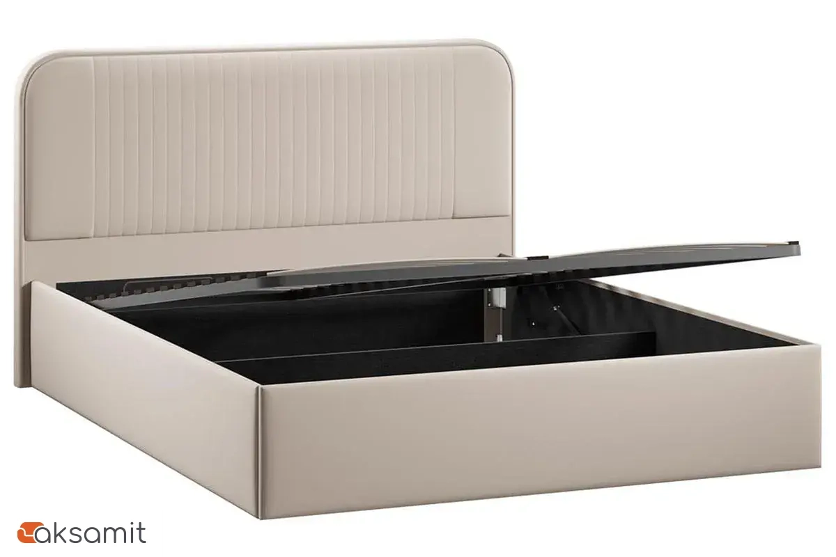 Кровать Тиффани c подъемным механизмом Тип 1 и заглушиной 180х200 (Велюр / Confetti Cream)