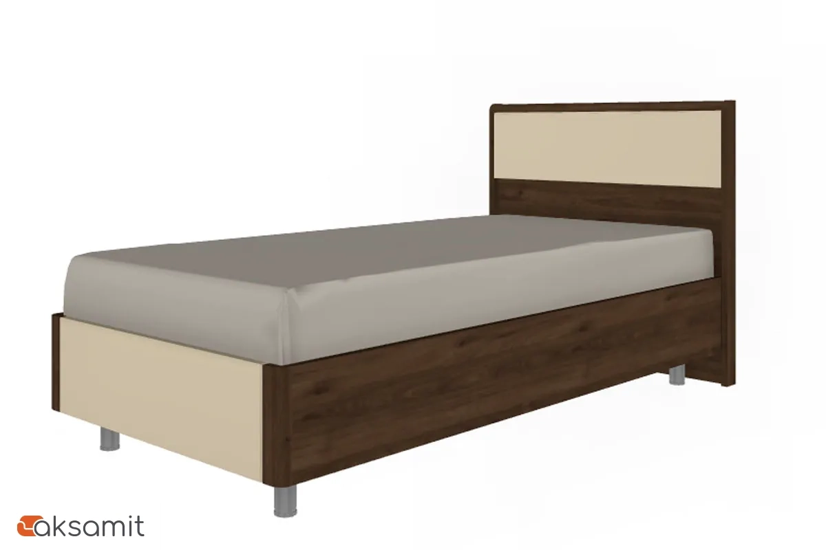 Кровать КР-5005-ГТ-КМ 90х190 (Гикори Джексон Темный/Кашемир Матовый) Кровать КР-5005-ГТ-КМ 90х190 (Гикори Джексон Темный/Кашемир Матовый)