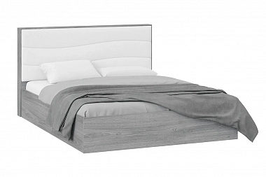 Кровать Миранда 160х200 тип 1 202.004.000 (Дуб Гамильтон/Белый Глянец)
