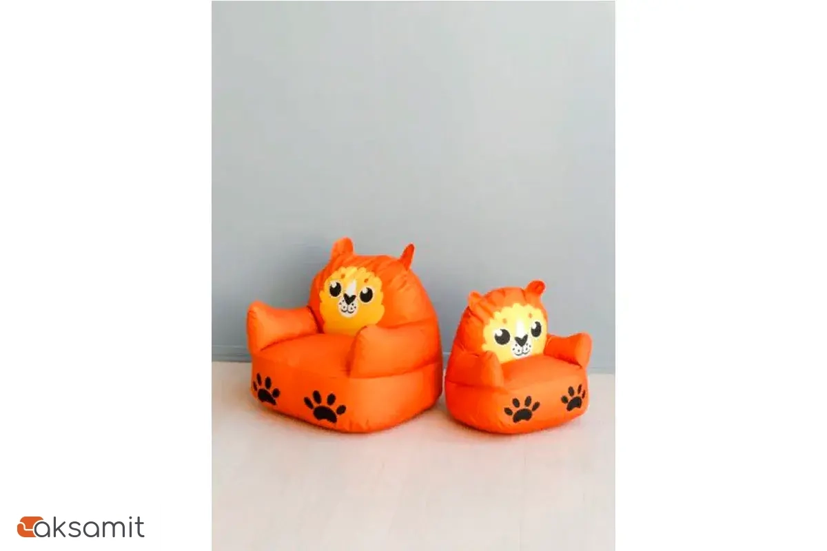 Пуфик Львенок S Оранжевый