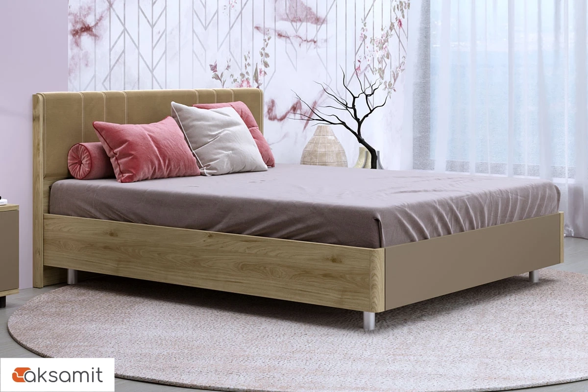 Кровать КР-5013-ГС-ЛМ 160х200 (Гикори Джексон Светлый/Латте Матовый)