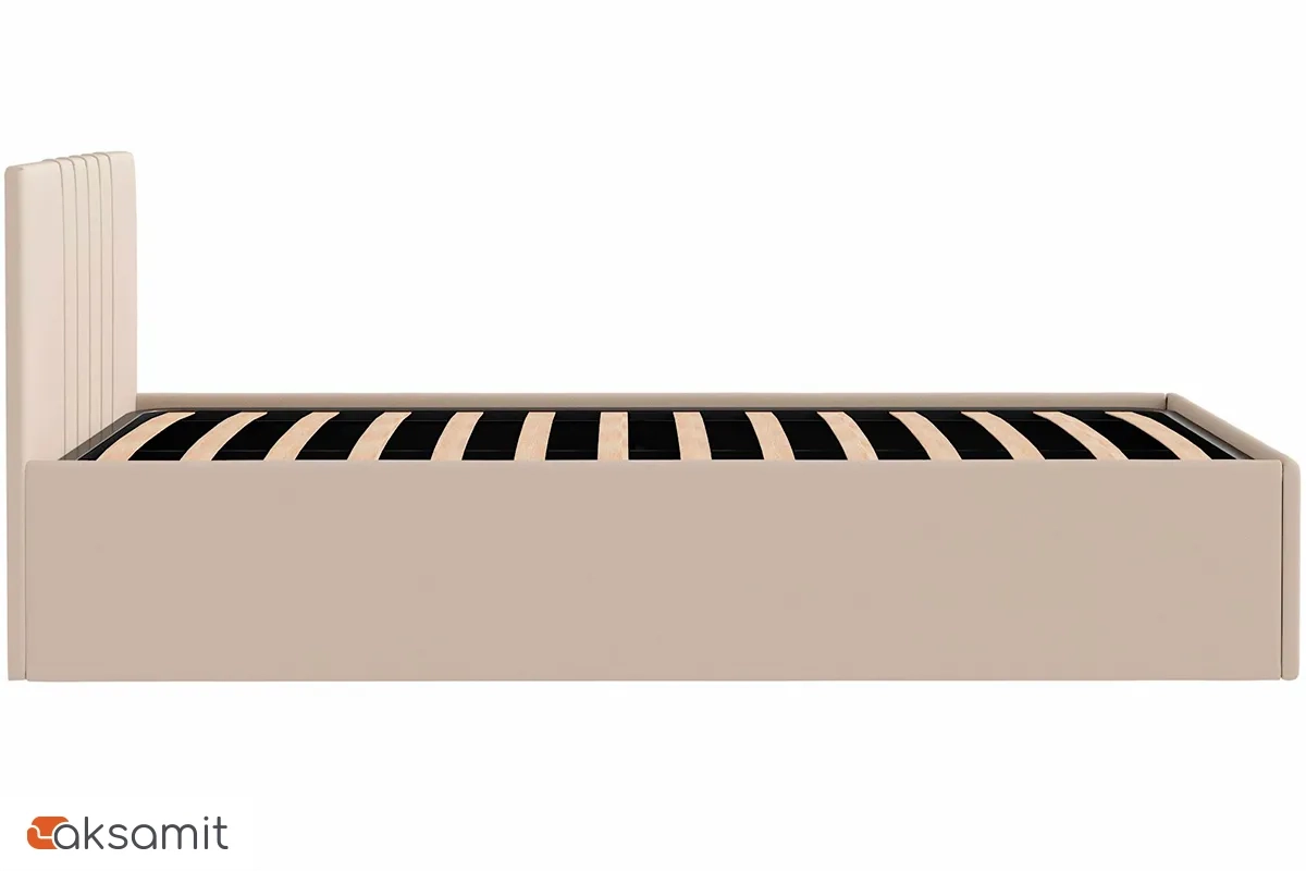 Кровать Соло односпальная с ПМ 90х200 (Newtone Light Beige/Светло-бежевый)