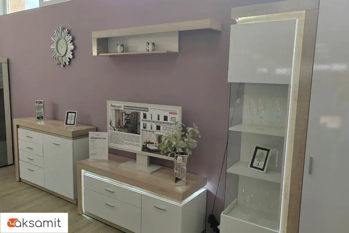 Полка навесная Люмен 4 белый снег глянец