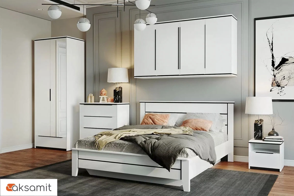 Кровать Scandica Wilma 34 с ПМ 160х200 (Белый гладкий/Чёрный гладкий) Кровать Scandica Wilma 34 с ПМ 160х200 (Белый гладкий/Чёрный гладкий)