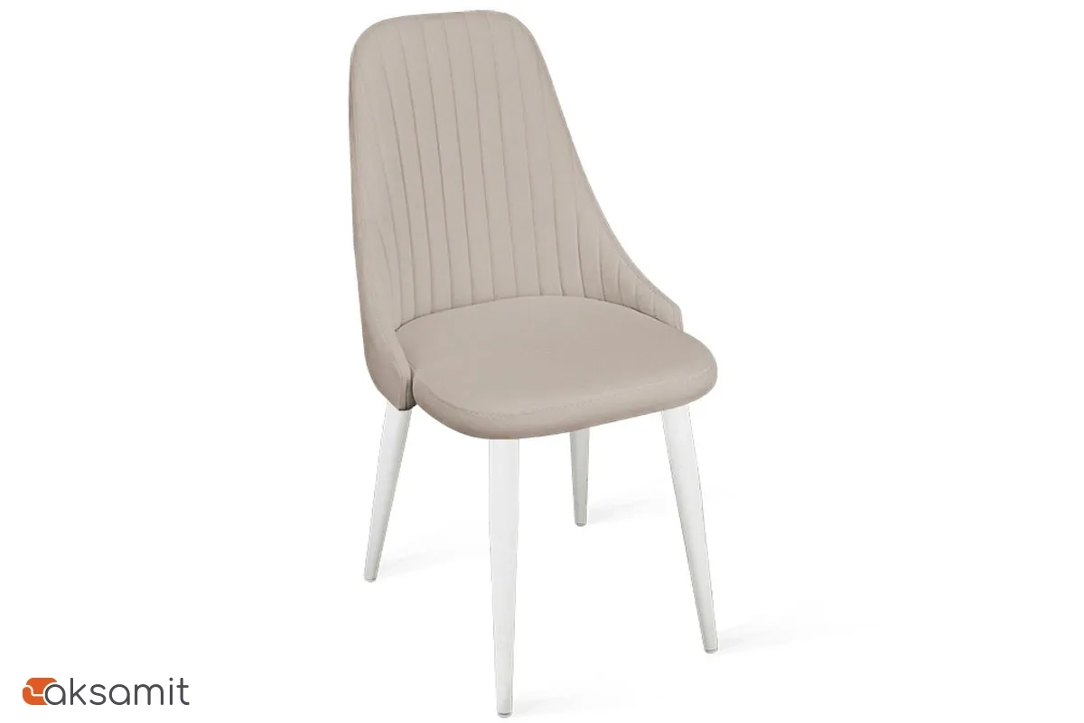 Стул Франк исп.2 ДП2-30 (конус) (Белый матовый/Микровелюр Catania Ivory/Бежевый) Стул Франк исп.2 ДП2-30 (конус) (Белый матовый/Микровелюр Catania Ivory/Бежевый)
