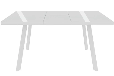 Стол раздвижной Милан 1380+400 (Белый/Белый со стеклом)