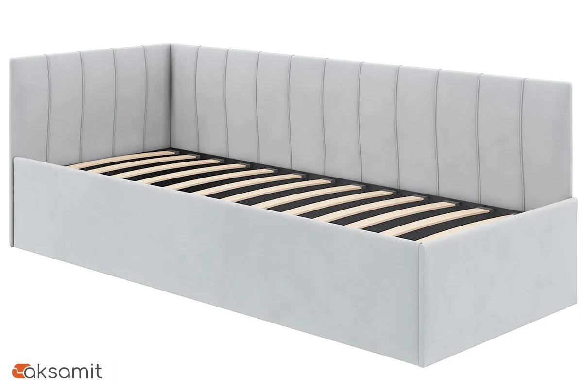 Кровать Мика с ПМ 90х200 универсальная Newtone Light GREY Кровать Мика с ПМ 90х200 универсальная Newtone Light GREY
