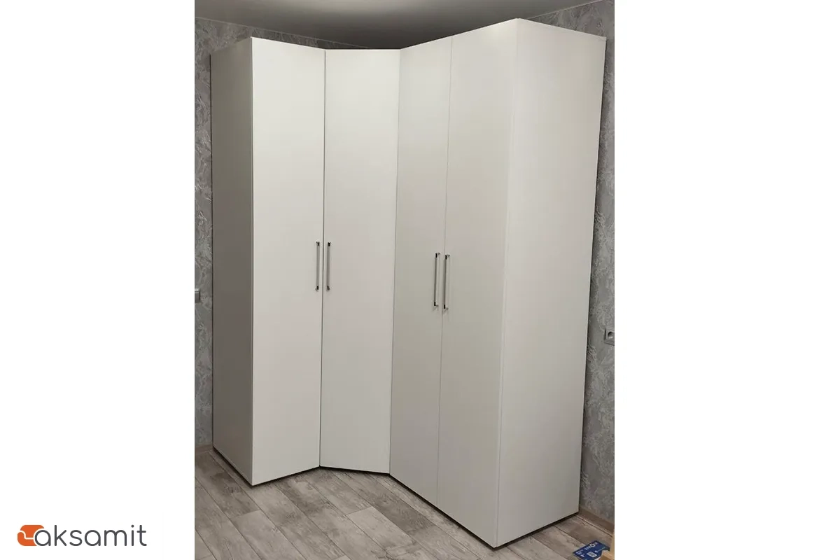 Шкаф угловой Монако 156 (Белый)