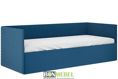 Кровать Афина 80х200 с ПМ (Ткань синяя)