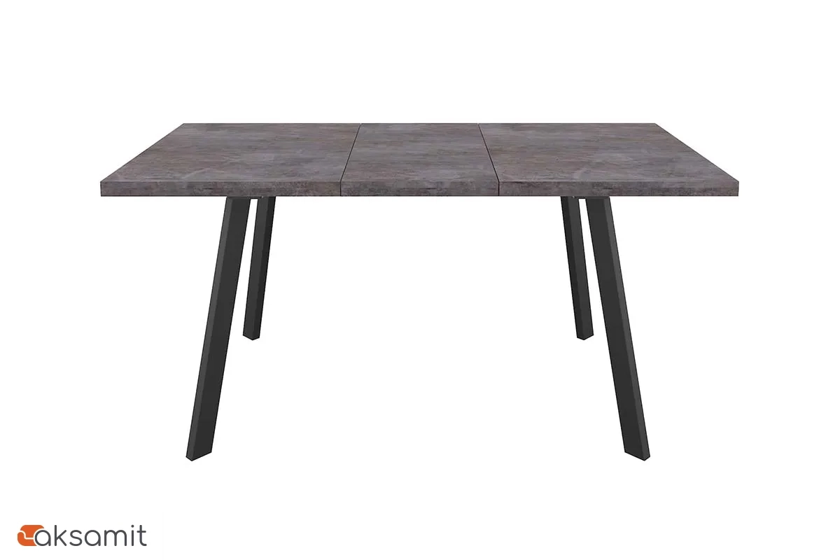 Стол обеденный Милан 138х85 (Камень темный/Черный муар)