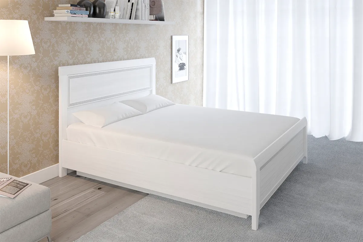 Кровать КР-1023 160х200 (Снежный Ясень) Кровать КР-1023 160х200 (Снежный Ясень)