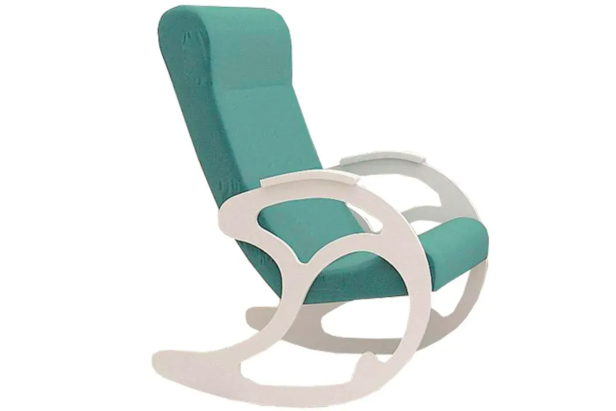 Кресло-качалка (Белый/Velutto 43)