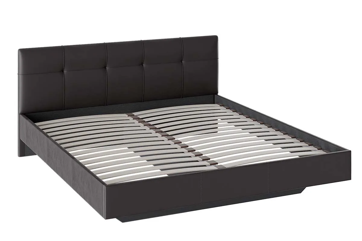 Двуспальная кровать Элис с мягкой обивкой Тип 1 180х200 (Темная)