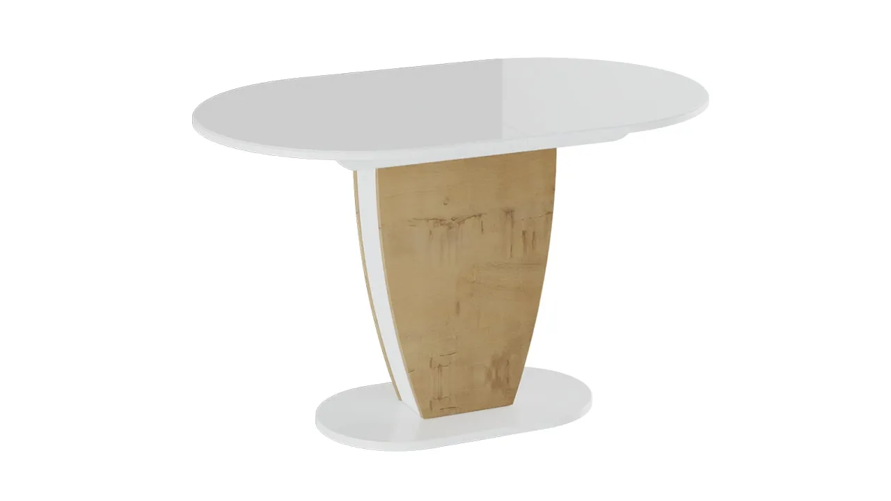 Стол обеденный Монреаль Тип 1 (Бунратти/Белый Глянец) фото