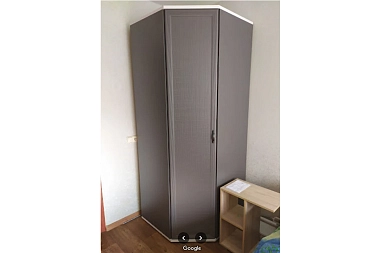 Шкаф для одежды и белья ШК-1011-СЯ-СО (Снежный Ясень/Серый Оникс)