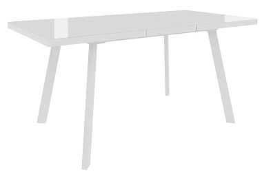 Стол раздвижной Милан 1380+400 (Белый/Белый со стеклом)