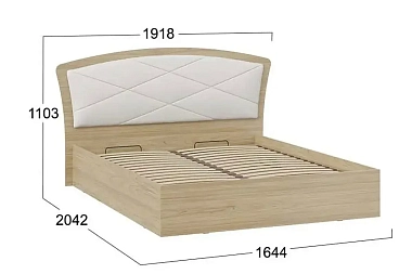 Кровать универсальная Сэнди с ПМ Тип 1 160х200 (Вяз благородный/Белый)
