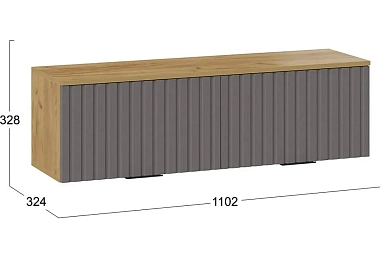 Шкаф настенный Хилтон 1100 (Дуб Крафт золотой/Графит матовый)