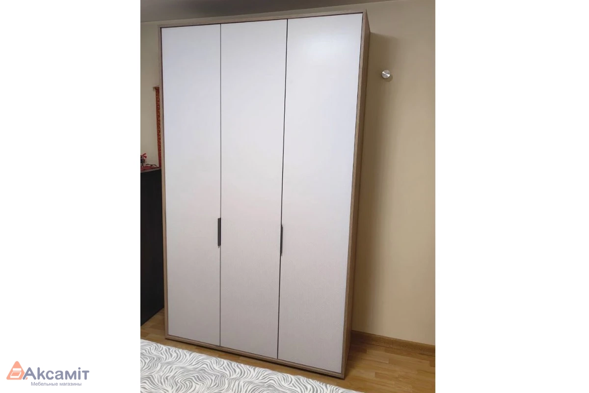 Шкаф трехдверный Николь мод.7 (Белый/Дуб Альпийский)