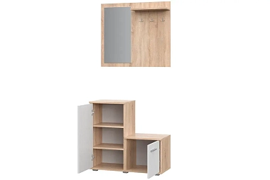 Комплект мебели для прихожей Fun КП-1 (Дуб сонома/Белый) 71337652