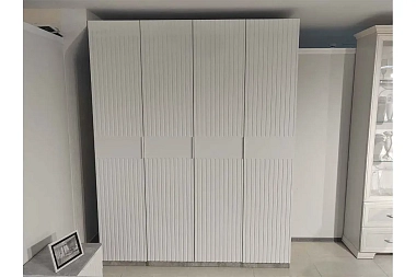 Шкаф для одежды Хилтон (Ателье светлый/Белый матовый)